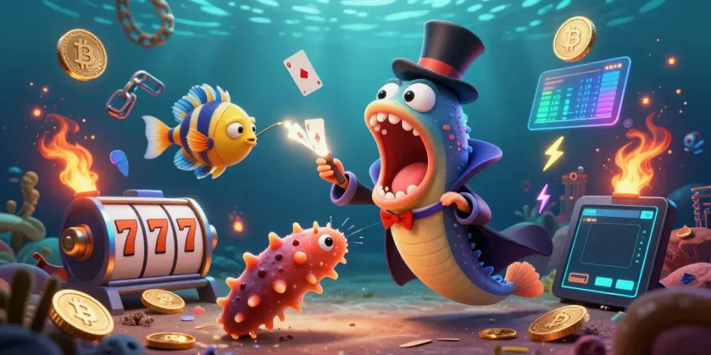 Engage with tk88's immersive slot experience featuring animated characters, jackpot visuals, and cryptocurrency elements.
