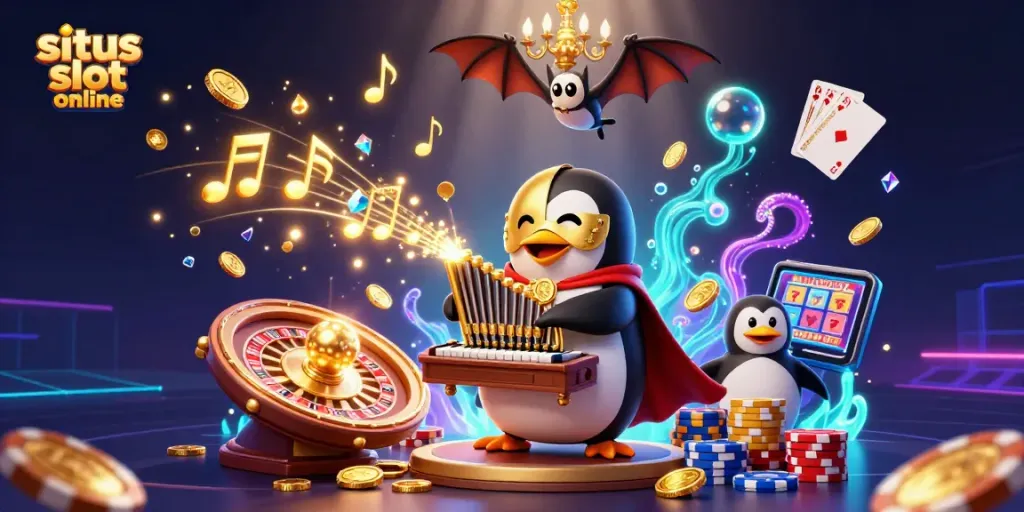 Spin the winning slots with rich visuals and golden coins at situs slot online.