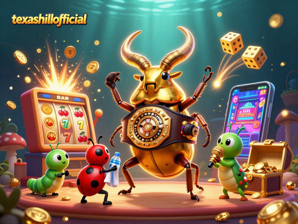 Engage in exciting gameplay at texashillofficial with our dynamic casino illustration featuring vibrant characters and game elements.