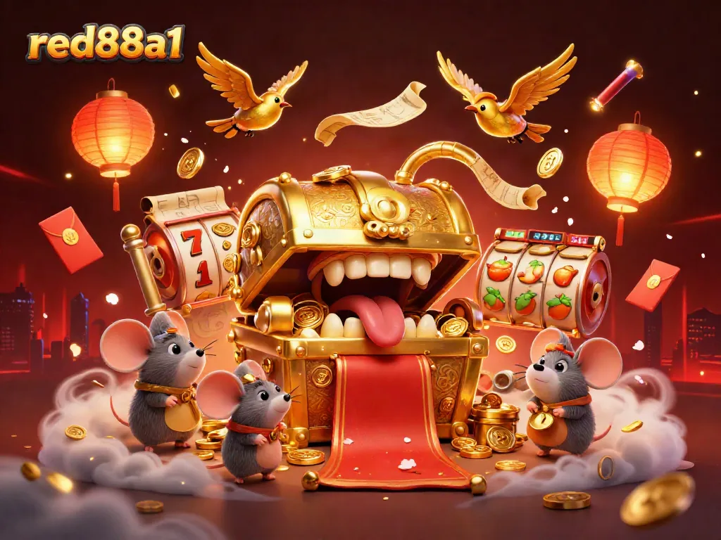 Experience thrilling gameplay with red88a1's exciting slot reels and jackpot symbols.