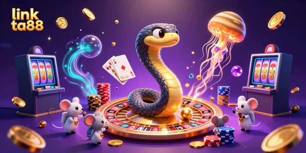 Experience thrilling action with link ta88 as a Saturn ring snake and mice bet on cosmic roulette.