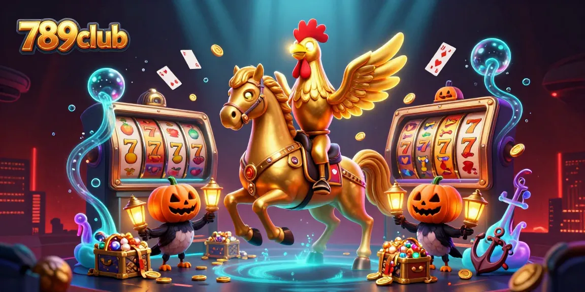 Experience thrilling wins at 789club with a vibrant casino scene featuring unique characters.