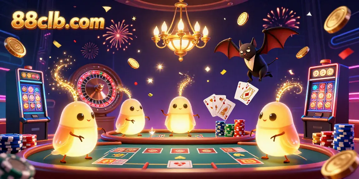 Engage in thrilling gameplay at 88clb-com with vibrant casino action illuminated by friendly glowworms and exciting game elements.