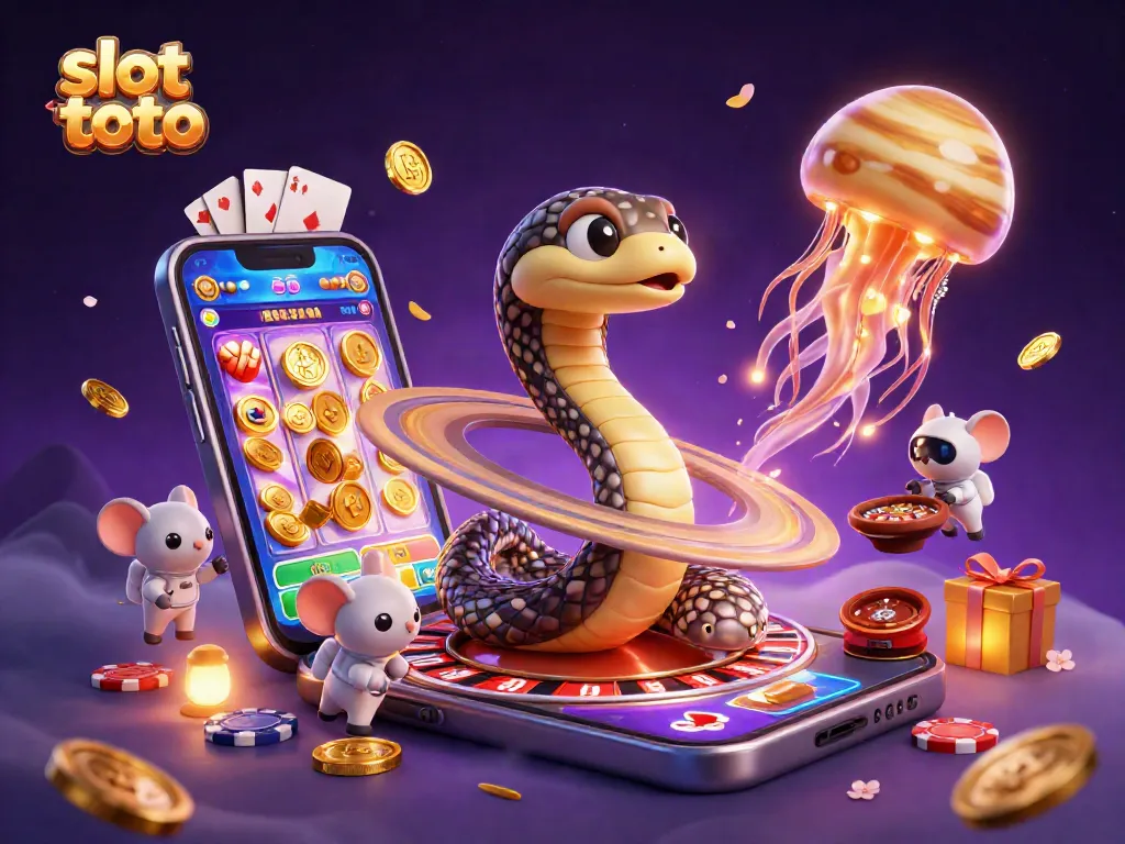 Slot toto mengajak pemain untuk berpartisipasi dalam permainan dengan ilustrasi kasino yang penuh warna.
