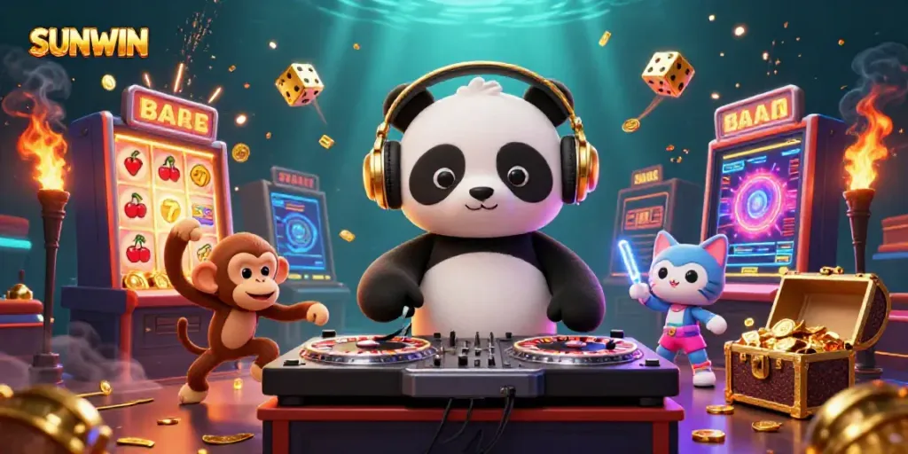 Experience excitement at SUNWIN with colorful gaming characters and spectacular casino action.