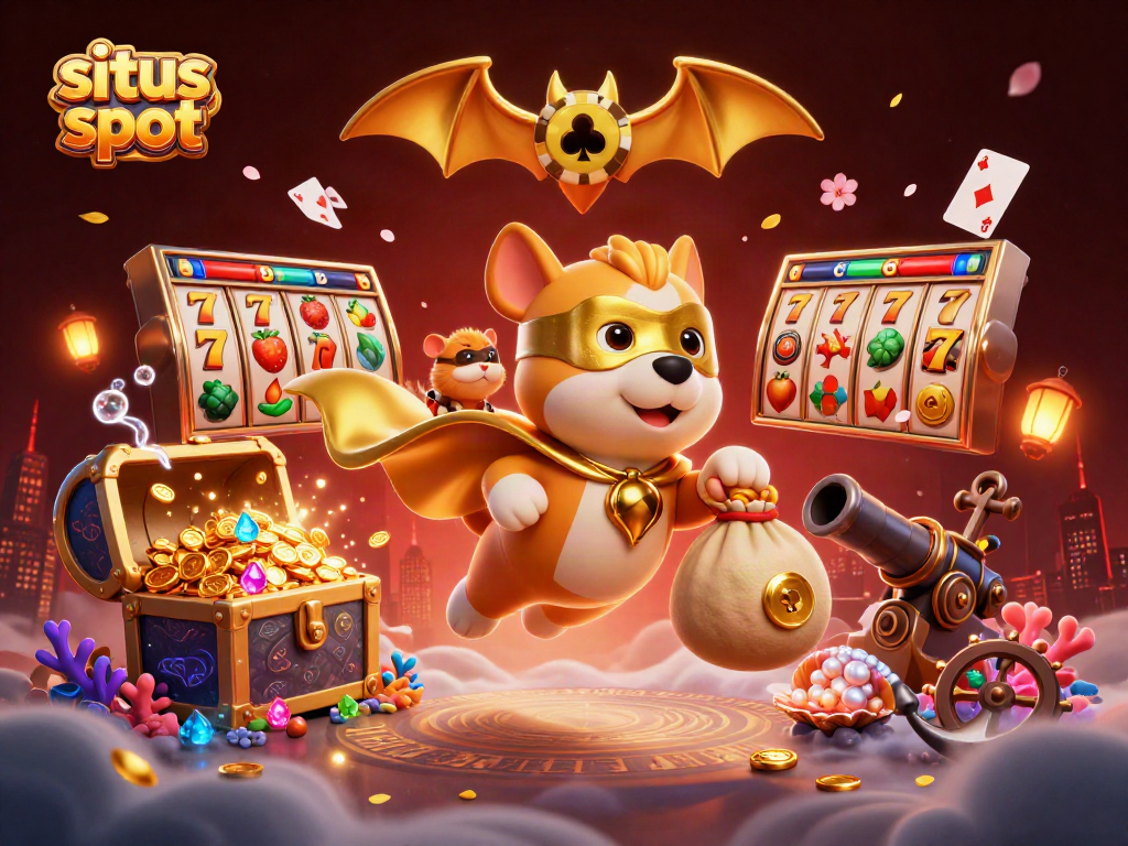 Experience the excitement of situs slot with superhero characters and dynamic casino elements.