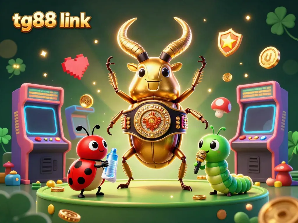 Experience thrilling gameplay with tg88 link in this vibrant casino illustration featuring unique characters.