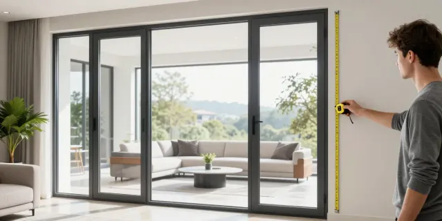 Modern living room showcasing Harga pintu upvc with stylish uPVC doors and large windows.