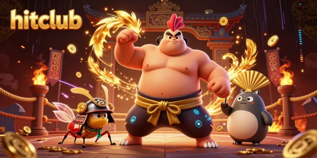 Experience hitclub action in a dynamic 3D gaming scene with vibrant characters and casino elements.