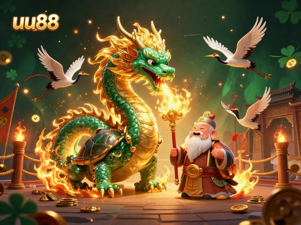 Engage in thrilling bets at uu88's vibrant 3D casino realm filled with dynamic characters and magical elements.